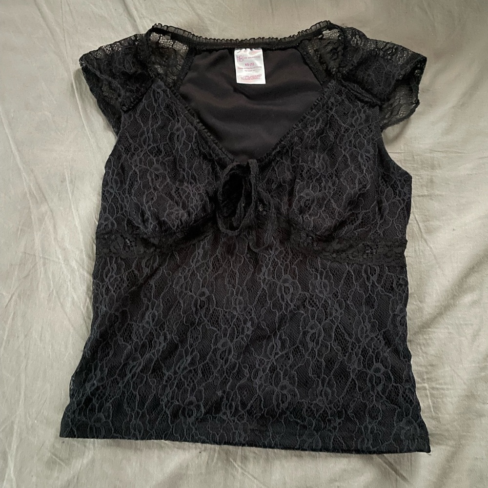 Y2K lace tank top